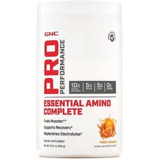 GNC Pro Performance Essential Amino Complete 지앤씨 프로 퍼포먼스 에센셜 아미노산 컴플리트 탠지 오렌지 맛 450g, 1개