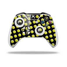 XBOX One SX 컨트롤러와 호환되는 WraptorSkinz 데칼 비닐 스킨 랩 - 스마일리스 온 블랙컨트롤러 미포함, XBOX One SX 컨트롤러와 호환되는 Wraptor