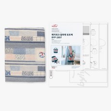 바이핸즈 알파벳 레이스 패치워크 린넨 퀼트원단, 1세트, 블루