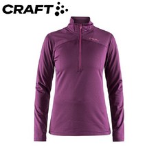 CRAFT 女 長袖拉鏈中層衣 紫
