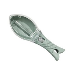 뚜껑이 주방 체중계 스크레이퍼 물고기 수동 스케일 제거 낚시 도구 브러시, 1. green, 1개