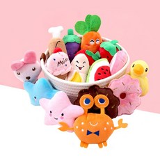 비워크 애착인형 16종 중형견장난감 애완견장난감 애견장난감 새끼강아지장난감, 삑삑 나라 친구들 하늘스타