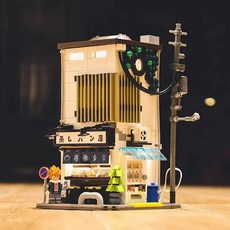 온천 료칸 C66012 풀박스 모듈러 블럭 호환, R. 식 만두 가게 조명