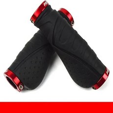 알루미늄 합금 자전거 핸들 바 그립 라이딩 바이스 장비 산악 바 액세서리, 01 Black-Red, 1개