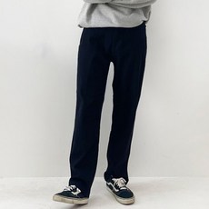 디아 남성용 토니 베이직 데님 스판 일자 밴딩 면바지