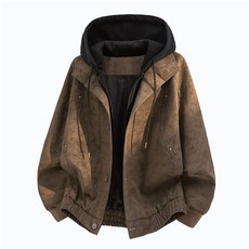 美式復古紮染機車外套 - 2026春季新款潮流外套