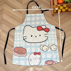 캐릭터 귀여운 앞치마 주방 전용 음식 요리 작업복 ins 소녀풍 앞치마, 파란색, 1개