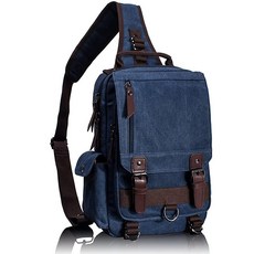 Leaper 캔버스 매신저 크로스보디 가방 레드 M 271349, Medium, Dark Blue