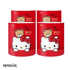 헬로키티 3겹 점보롤 화장지(160m) 3롤X4팩(12롤), 4개