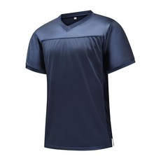 PRIMITAS 블랭크 풋볼 저지 메시 운동용 축구 셔츠 연습 스포츠 유니폼 네이비 블루 M