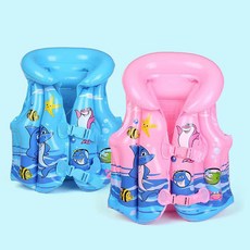 台灣出貨 兒童游泳大浮力背心中兒童寶寶初學者游泳裝備氣囊充氣馬甲救生衣, 藍色,C, 1個