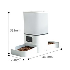 寵物餵食器貓咪6L自動攝像頭喂貓器貓糧智能背靠背投食機, 1個, 6L雙出糧款-TUYA【對角均勻出糧】:6L大容量-中文(附塑料碗款), 1L