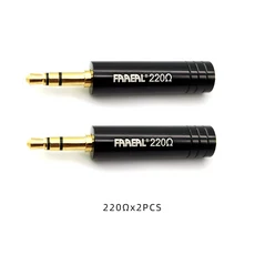 FAAEAL 도체 이어폰 임피던스 플러그 80 220 ohm 소음 차단 어댑터 3.5mm 잭 전문 필터, 01 220 Add 220