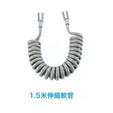 淋浴花灑軟管防爆耐高溫不鏽鋼高壓1.5米彈簧軟管淋浴管廠家批發, 1.5米電話線伸縮軟管:如圖, 1cm