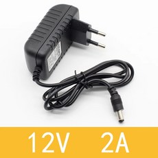 1pcs 100-240V AC-DC 전원 어댑터 공급 충전기 어댑터 5V 12V 1A 2A 0.5A EU 플매트 카펫 러그 5.5mm x 2.5mm/5v3aDC 플매트 카펫 러그, 12V2A, 6) 12V2A, 1개