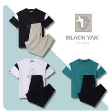 블랙야크키즈 아동 반팔티 조거팬츠 상하복세트 신축성 청량한 터치감
