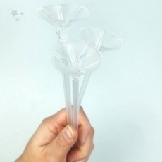 파티용 투명 플라스틱 지지대 행사 이벤트 장식 고정 홀더 긴막대 손잡이형 꽂이, 1개, 상세페이지 참조