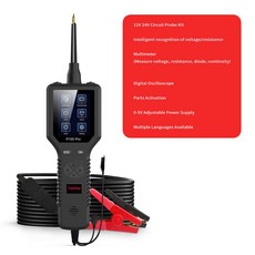 회로 자동차 9 P100 진단 12V 프로브 테스터 키트 24V TopDiag 디지털 프로 30V 오실로스코프, Black