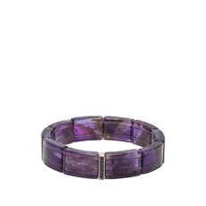 시드니에반 골드 앤 사파이어 자수정 싱글 로우 스페이서 브레이슬릿