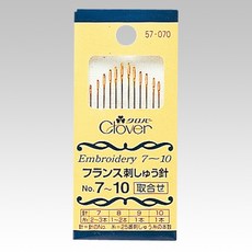 【可樂牌Clover】日本製 法國刺繡針 No.7 10號 法式拼布刺繡針 刺綉針 法蘭斯刺繡針, 1個