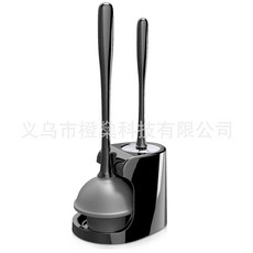 廁所馬桶刷疏通器家用衛生間帶底座硅膠廁所刷清潔刷套裝組合跨境, 如图