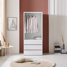 솜씨방가구 E0 루이 미니 오픈장 시스템 800 서랍옷장, 800 오픈 서랍옷장, 내추럴화이트