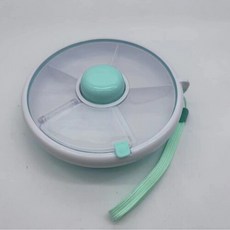 零食收納盒帶蓋 居家可攜帶兒童零食旋轉果盤 零食盒密封乾果盤 di9Kkun, 綠色, 1個