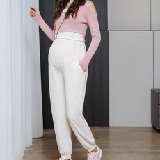 可調節孕婦打底褲，條紋休閒褲，舒適透氣孕婦褲，台灣現貨速發，孕婦居家褲