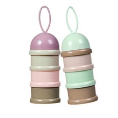 휴대용분유통 휴대용 프로틴 3단 분할통 견과류 분유 소분통 1P, 퍼플