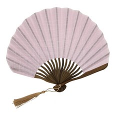 모시부채 (소) 22cm (연분홍) 직물아교포수 모시접선(최상품 노리개 달려있음), 연분홍색, 1개