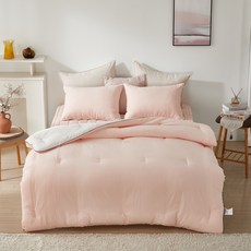 Airehome 素色高密度玉米纖維被, Pink Blossom, 棉被+枕頭套