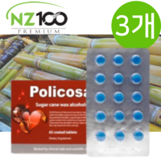 NZ100 정품 폴리코사놀 33.4mg 60 정 뉴질랜드 직구 해외 수입, 3개, 60정