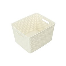 聯府 藤藝105收納籃19L KGB-105，居家收納好幫手，藤編設計增添美感, 1個, 白色