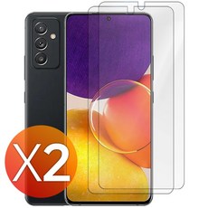 넥스트모바일 1+1 갤럭시 퀀텀2 A82 지문 항균 평면 액정 보호 PET 필름, 2개