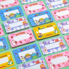 화예원 스크래치 복권 만들기 DIY 쿠폰 행운카드 이벤트 추첨권 제작, 40장, 캐릭터4종