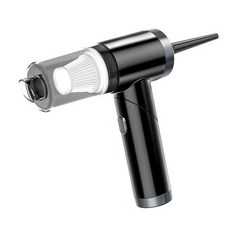 車用吸塵器 Type-C快速充電 水洗濾芯 可吹氣, 黑, Q108