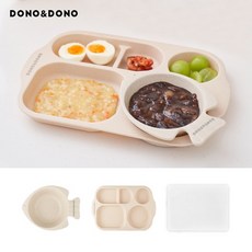 [도노맘마존] NEW 가벼운 6구 유아 식판 식기세트, 아이보리