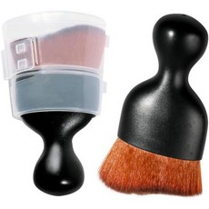 자동차 내부 디테일링 브러시 부드러운 강모 세척 먼지 제거 청소 도구 디테일 대시 보드 브러시(검정색), Black&brown With Cap
