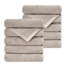 Songwol 松月 飯店御用30支棉製素色毛巾 150g, 淺棕色, 10個