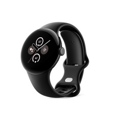 Google Pixel Watch 2 BT版 WIFI 智慧手錶 (拆封全新品未使用) 時尚簡約設計 運動追蹤, 霧黑色鋁製錶殼+曜石黑運動錶帶, 41mm, 藍牙