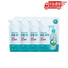 오늘출발 온더바디 코튼풋 발을씻자 풋샴푸 레몬민트향 리필, 4개입, 500ml