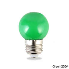 E27 LED 전구 다채로운 에너지 절약 3W 110V 휴일 크리스마스 장식 무대 쇼 홈 조명, 13 Green-220V