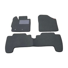 豐田 YARIS 2006-2014年 小鴨 專用汽車腳踏墊 防滑耐磨易清潔汽車地墊, 黑色, 小鴨【車內】駕駛+副駕駛+人客座