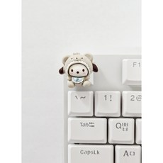 달콩 베이비산리오 캐릭터 키캡, 제조사축, 4.포차코, 화이트