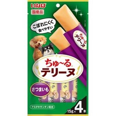 INABA CIAO 狗肉泥 14g x 4入 /包 汪啾嚕肉泥 寵物點心 狗零食, 15g, 4個, DS-482綿綿系列【地瓜】
