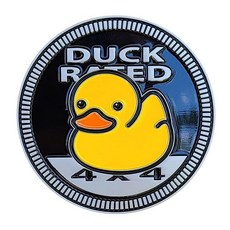Badge Glow Duck Rated 4x4 금속 자동차 배지는 지프 랭글러 또는 체로키를 위해 특별히 디자인되었습니다 ~ 어디에나 붙이세요! (DR배지), 오리 배지