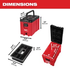 米沃奇小型可堆疊防水抗震收納PACKOUT工具箱, 1個