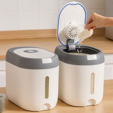 원터치 쌀통 잡곡통 밀폐 보관용기 슬림디자인 주방용품, 슬림쌀통5kg