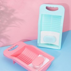 [3323]자동 속옷 양말 팬티 행주 걸레 애벌 아기 빨래판, 2빨래판-스카이, 1개