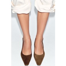 자라 슬링백 힐 슈즈 - 초콜릿 브라운120113